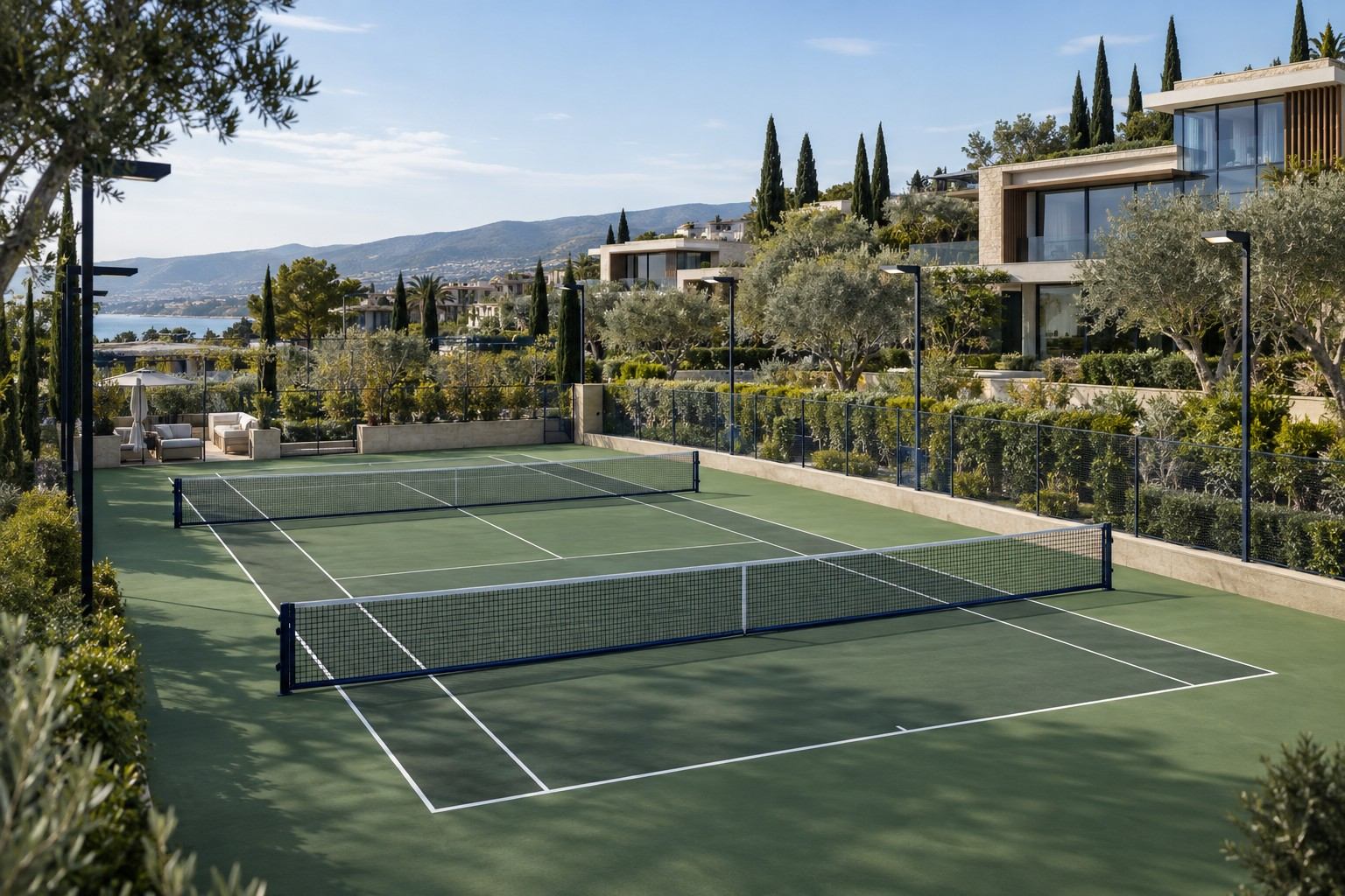 Courts de tennis — rendu conceptuel Greb & Co Real Estate