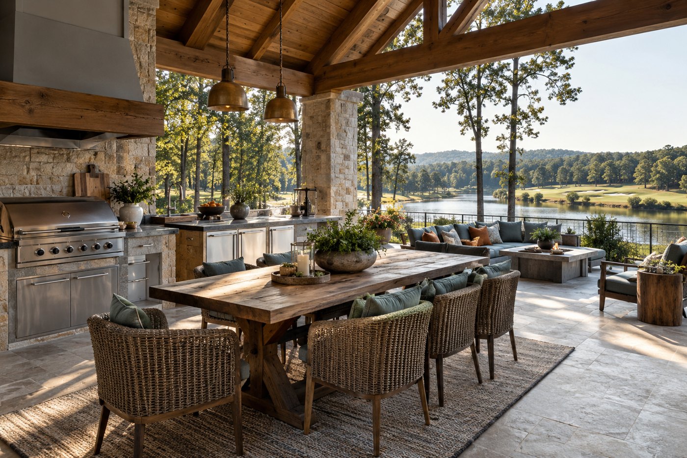 Concept Providence Valley Estate : Cuisine extérieure et terrasse familiale