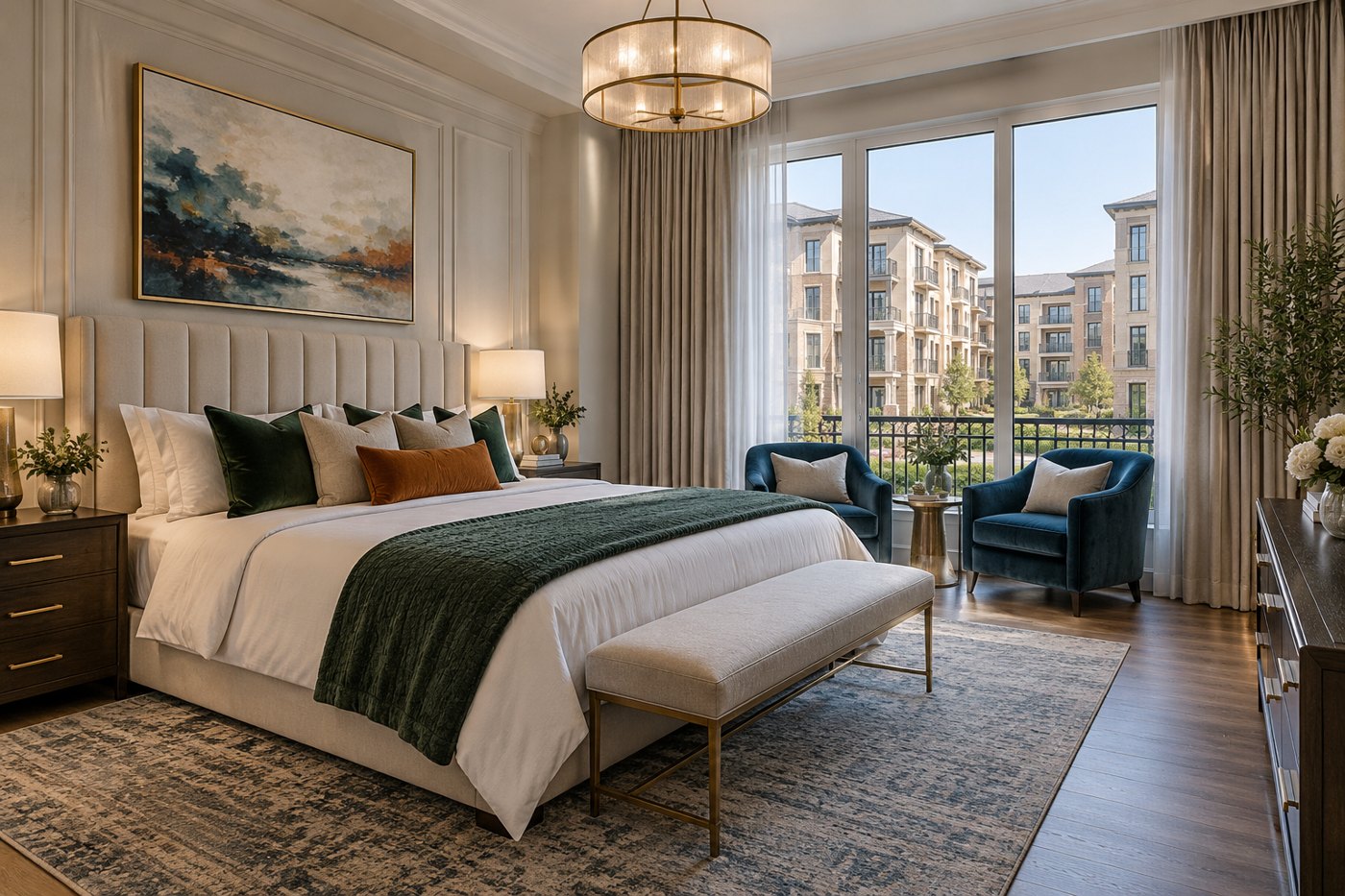 Concept Wellington Gates : Chambre principale meublée