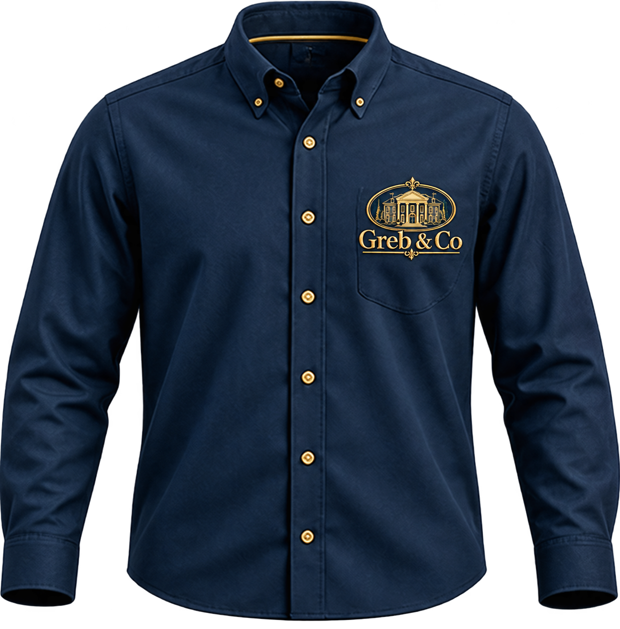Navy executive shirt — Greb & Co Real Estate™