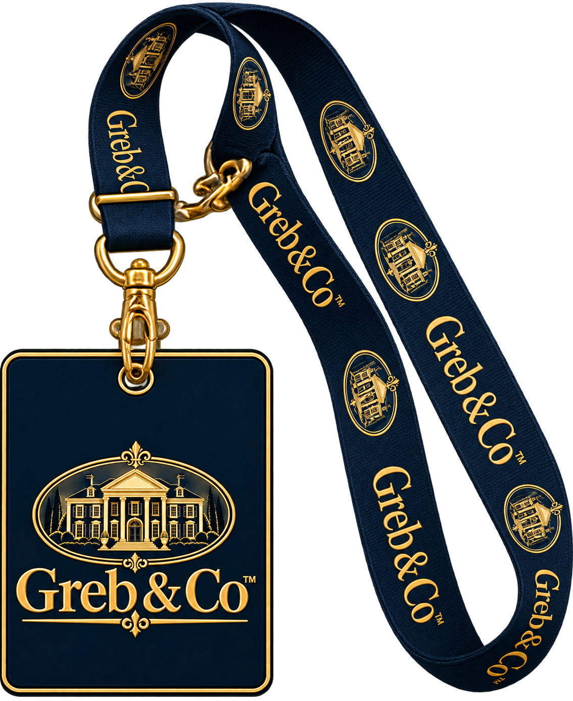 Badge & lanyard — Greb & Co Real Estate™